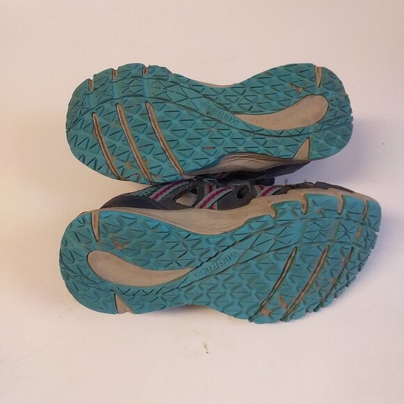 Merrell Kids Sneakers Blue Pink Outdoor Hiking Shoes Waterproof Kids size 10M - Picture 9 of 10